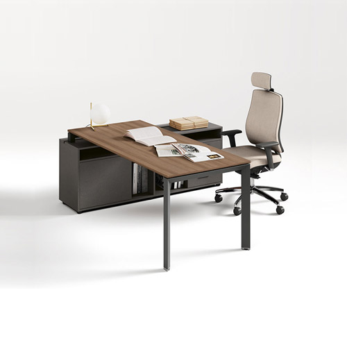 [E-COM06] Corner Desk Right Sit Light Wood