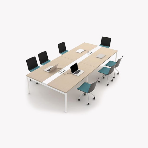 [FURN_6741] Large Meeting Table Light Wood